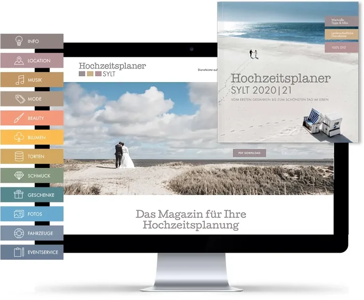 Hochzeitsplaner Sylt Website und Magazin